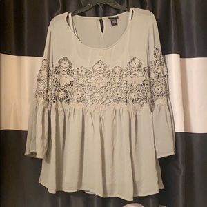 Plus Size Lace Babydoll Top
